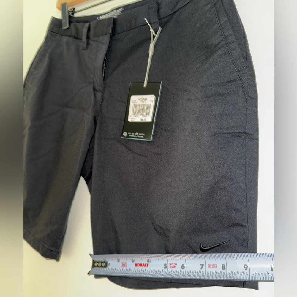 Nike Golf Dri Fit Black‎ Bermuda Shorts Stay Cool Performance Size 4 - Picture 11 of 13